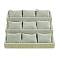 Velvet Pillow Jewelry Bracelet Watch Display, with Wood, Light Grey, 270x245x100mm