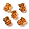 Transparent Lampwork Beads, Bear, Chocolate, 15x12x9mm, Hole: 1mm, about 57~62pcs/100g