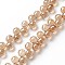 Transparent Glass Beads Strands, Top Drilled, Faceted(96 Facets), Round, BurlyWood, 9mm, Hole: 1.5mm, about 71~72pcs/strand, 17.13~17.32 inch(43.5~44cm)