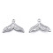 Non-Tarnish 201 Stainless Steel Pendants, Fishtail, Stainless Steel Color, 17x25.5x2mm, Hole: 2mm