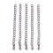 Tarnish Resistant 304 Stainless Steel Chain Extender, with Curb Chains and Drop Charms, Stainless Steel Color, 59x3mm, Hole: 2mm