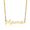 Simple Stainless Steel Mama Link Chain Necklaces for Mother's Day, Golden