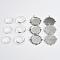 Pendant Making Sets, with Alloy Pendant Cabochon Settings and Glass Cabochons, Flat Round, Antique Silver, 48x43x3mm, Hole: 3mm