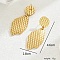 Gorgeous Vintage Stainless Steel Gold Plated Irregular Metal Texture Heart Exaggerated Lady Earrings