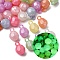 Opaque Luminous Glitter Powder Acrylic Pendants, Glow in the Dark, Mixed Color, Oval, 20x14.5mm, Hole: 3.4mm, about 253pcs/500g