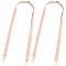 2Pcs PU Leather Adjustable Shoulder Bag Straps, with Golden Plated Alloy Swivel Clasps, Dark Salmon, 72.8~122.3x1.9x0.2cm