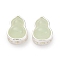 Brass Beads, Cadmium Free & Nickel Free & Lead Free, with Glass, Gourd, Silver, 10x7.5x6mm, Hole: 1.2mm