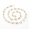Handmade CCB Plastic Cable Chains, with Transparent Acrylic Linking Rings, Clear, Golden, 28x17x5mm, 19x12x4.5mm, 39.37 inch(1m)/strand