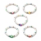 Handmade Polymer Clay Heishi Surfer Stretch Bracelet, Fruit Theme Preppy Bracelet for Women, Mixed Patterns, Inner Diameter: 2-1/4 inch(5.7cm)