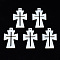 Natural Freshwater Shell Pendants, Cross, 26x17x2mm, Hole: 1.2mm