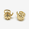 Brass Charms, Cadmium Free & Nickel Free & Lead Free, Teapot, Real 18K Gold Plated, 11x9x7mm, Hole: 4mm