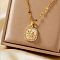 Fashionable Brass Clear Cubic Zirconia Rotating Starfish Pendant Necklaces, Coffee Bean Chain Necklaces, Golden, 15.75 inch(40cm)