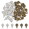 2color 60pcs Alloy Pendants, Hot Air Balloon Charm, Antique Silver, 29x16.5x3mm, Hole: 2mm
