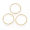 Brass Linking Rings, Soldered, Nickel Free, Real 18K Gold Plated, 12x1mm, Inner Diameter: 10mm