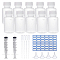 DIY Kit, with Plastic Liquid Reagent Bottle, Label Paster, Plastic Funnel Hopper, Pipettes Dropper and Dispensing Syringe, Clear, 37x6~37mm, Hole: 2mm, capacity: 1~30ml