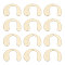 12Pcs Brass Chandelier Components Links, Arch/U Shaped, Real 14K Gold Plated, 20x24.5x0.6mm, Hole: 1.2mm