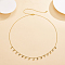 925 Sterling Silver Tassel Pendant Necklaces with Cubic Zircon, Golden, 15.94 inch(40.5cm)