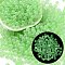 Luminous Glow in the Dark Transparent Glass Round Beads, No Hole/Undrilled, Lime, 5mm, about 2800Pcs/bag