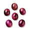 Dyed Natural Tiger Eye Cabochons, Oval, Medium Violet Red, 12x10x4.5mm