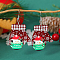 Christmas Gloves Acrylic DIY Dangle Earrings, Platinum, Penguin, 62x33mm