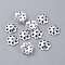 201 Stainless Steel Bead Caps, Multi-Petal, Flower, Silver, 6x2mm, Hole: 0.9mm
