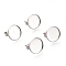 Tarnish Resistant Adjustable 304 Stainless Steel Finger Rings Components, Pad Ring Base Findings, Flat Round, Stainless Steel Color, Tray: 20mm, 18mm