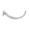 Brass Toggle Clasps, for Bracelet Making, Cadmium Free & Nickel Free & Lead Free, Camber, Platinum, 4.5x17.5x3mm, Hole: 1mm