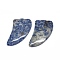 Natural Blue Spot Jasper Gua Sha Boards, Scraping Massage Tools, Gua Sha Facial Tools, Wing, 97~99.5x49~52.5x6~6.5mm