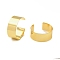 Brass Plain Wide Cuff Bangles, Long-Lasting Plated, Lead Free & Cadmium Free, Real 18K Gold Plated, Inner Diameter: 2-3/8 inch(6cm)