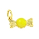 Подвески из латуни с эмалью в стойку KK-U021-04-G-2