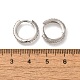 Серьги-кольца из латуни с микропаве из кубического циркония EJEW-H143-15P-5