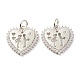 Кулоны из латуни с микропаве ZIRC-P094-19P-RS-1