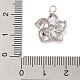 Подвески из прозрачного стекла с инкрустацией из латуни KK-S388-29P-3