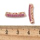 Латунные изогнутые трубчатые бусины из кубического циркония KK-Q019-01B-3