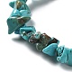 Синтетических нитей бирюзовые бусы G-D283-3x5-10-01-3