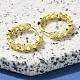 Серьги-кольца из латуни с прозрачным фианитом EJEW-M047-18G-2