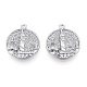 Латунные микропаве прозрачные подвески с фианитом KK-N216-566P-2