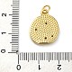 Латунные микро проложить кубического циркония подвески KK-K339-03A-G-3