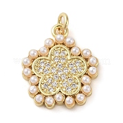 Латунные микропаве прозрачные подвески с фианитом KK-Q813-08A-G