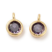 Латунные микро проложить кубического циркония подвески KK-C051-38G-05
