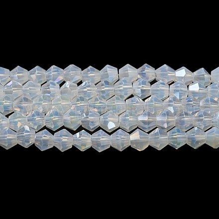 Имитация нефрита гальванических бисер пряди GLAA-F029-J4mm-A05-1
