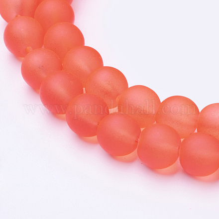 Прозрачные стеклянные бусины GLAA-S031-8mm-27-1