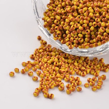 12/0 непрозрачные цвета просачиваться стеклянные бусины SEED-M008-C11-1