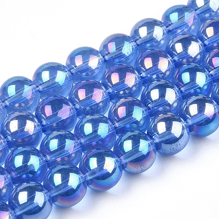 Гальванизируйте прозрачное стекло бисер нитей GLAA-T032-T10mm-AB04-1