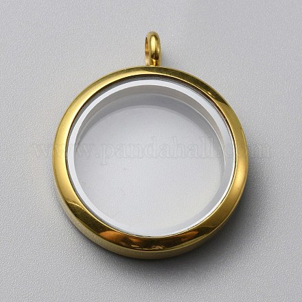 Подвески-медальоны из нержавеющей стали 304 FIND-WH0032-58C-G-1