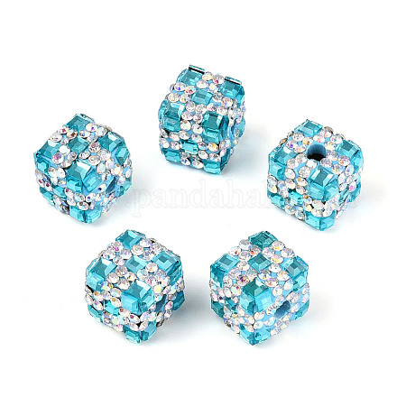 Ручной полимерной глины шариков Rhinestone CLAY-T022-03G-1