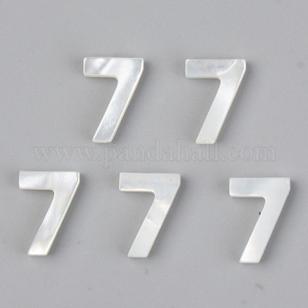Натуральная белая ракушка перламутровая подвеска SSHEL-R048-004-07-1
