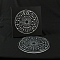 Round Acrylic Pendulum Boards, Talking board, Spirit Board, Sun & Moon & Star Pattern, Clear, 220mm