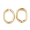 Brass Linking Rings, Quick Link Connector, Cadmium Free & Lead Free, Long-Lasting Plated, Oval, Real 24K Gold Plated, 7x5x1.5mm, Inner Diameter: 6x4mm