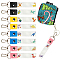 OLYCRAFT 8Pcs Personalized Name Tags Hooks 5.1x0.8 Inch Dinosaur Theme Backpack Name Tags Space Stars Labels PU Leather & Cotton Name Tags Spaceship Name Tags for Backpacks Water Bottles